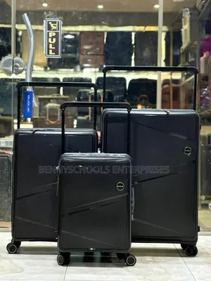 Set of 3 Wide Pole Double Entrance Luxury Luggage Boxes