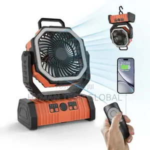 20,000mah Portable Rechargeable Fan With Led Light
