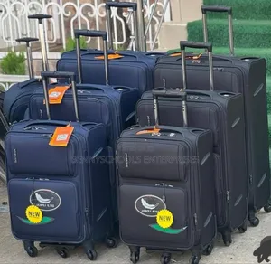 Set of 3 Double Zip Leaves King Luggage Boxes With 5 Wheels