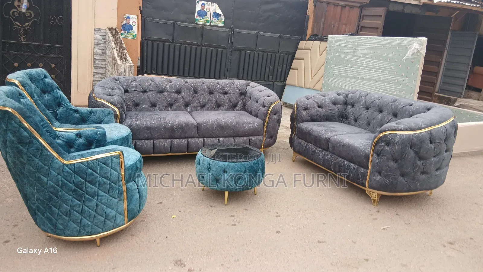 Luxurious 7 Seaters Sofa With Puff