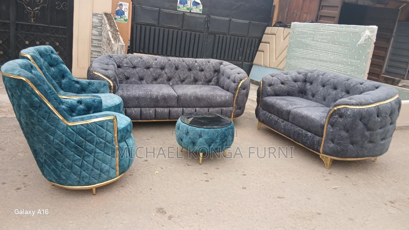 Luxurious 7 Seaters Sofa With Puff