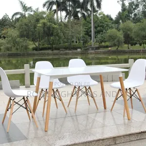 MDF Wooden 120cm X 80cm Rectangular Dinning Table + 4 Chairs