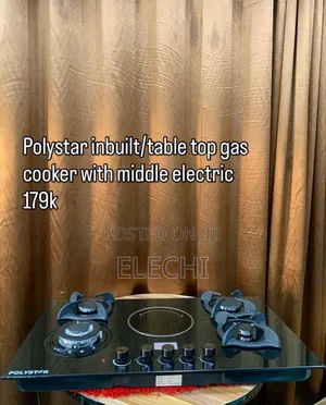 Electric And Gas Burner Polystar 90cm