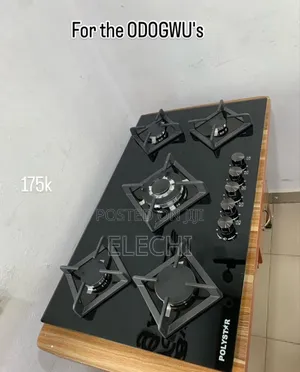 Five Burner Gas Cooker 90cm (Original Glass)