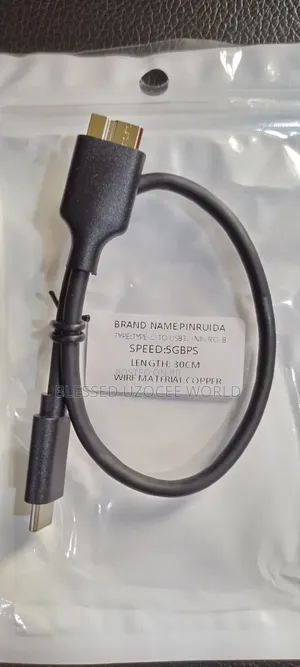 Pinruida 30cm Type C to Micro Usb B 3.0 Harddrive Data Cable 5gbps