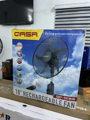 Qasa Standing Fan With Rechargeable Battery