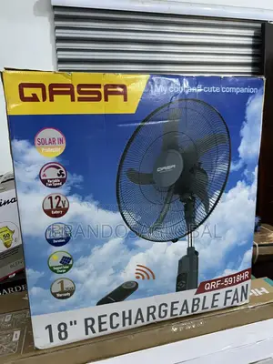 Qasa 18" Rechargeable Standing Fan With Remote