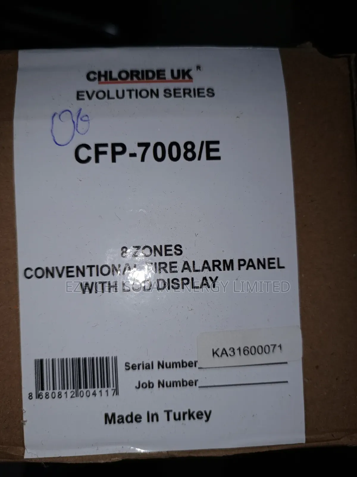 8 Zone Fire Alarm Panel (Evolution Series)