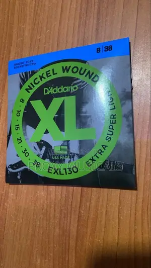 Daddario Electric Guitar Strings Exl130 8-38 Extra Super Light