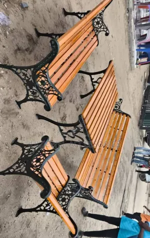 Outdoor Wrought Iron Bench Chair of 9