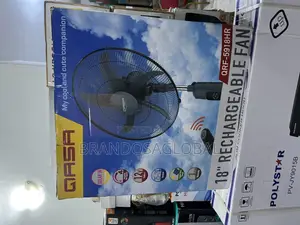 Qasa 18 Inches Rechargeable Fan With Solar Panel