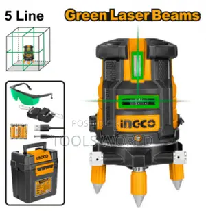 Ingco Laser Self Leveling With Beams 30m Green With Tripod Stand 1.2m