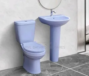 Close Coupled Wc Blue Milano Golden Diamond Wc