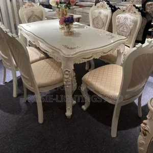 Royal Dinning Set of Table and 6 Chairs - Beige