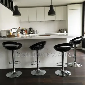 Abs Adjustable Height Swivel Bar Stools - Set of 4