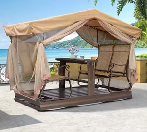 Luxury Canopy Tent Swing Chair, 4 Seater