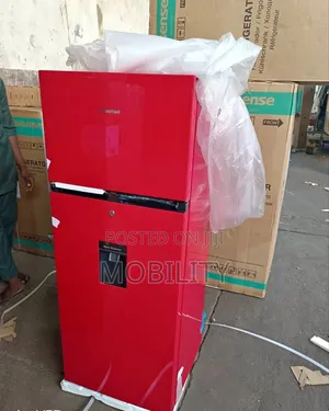Hisense Refrigerator 205liters Red Color 205dr With Water Dispenser