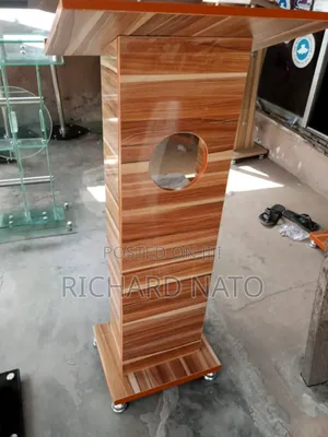 Simple and Small Wooden Pulpit
