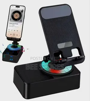 Quality 3in1 Rotating Phone Stand With Bluetooth Speaker