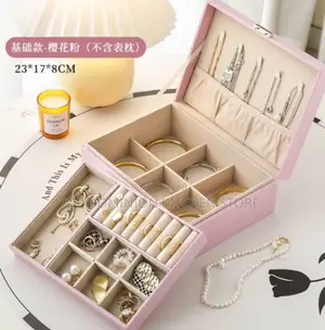 Double Layer Leather Jewellery Storage Box