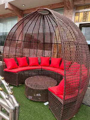 Big Rattan Outdoor C Chair Set