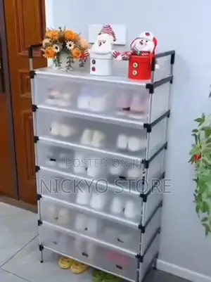 7layers Multi-Layer Transparent Shoe Rack