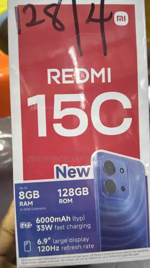 New Xiaomi Redmi 15C 4G 128 GB Black