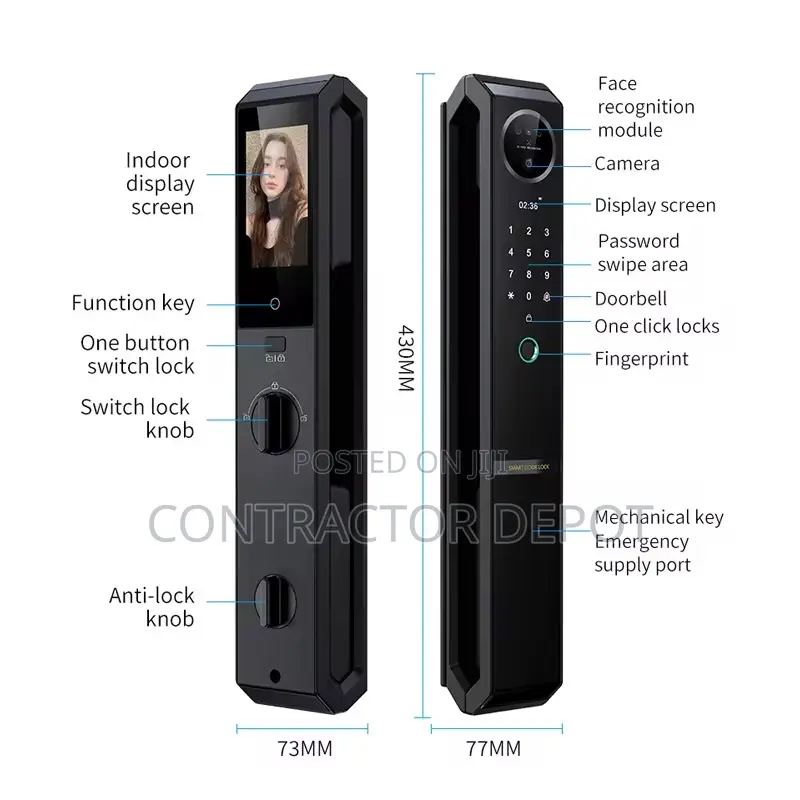Automatic High Security Push Pull Intercom Smart Locks
