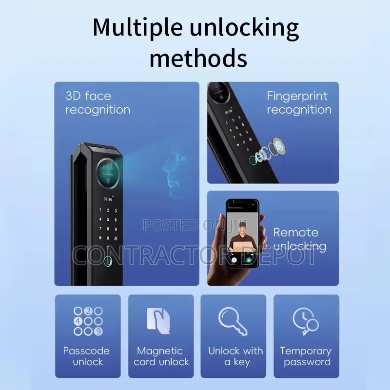Automatic High Security Push Pull Intercom Smart Locks