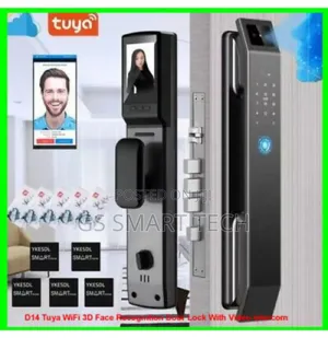 Tuya Wifi 3d Face Recognition Door Lock With Video Intercom