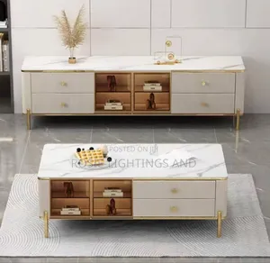 Latest Media Console Center Table With Transparent Cabinet
