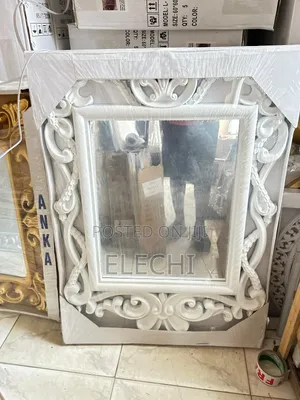 Big Bathroom White Frame Mirror