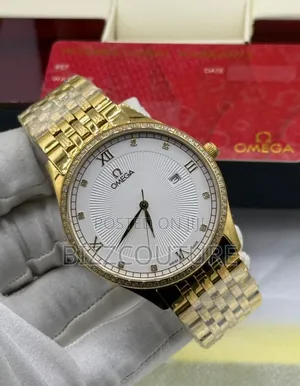 Original Omega Gold Stainless Steel, Calendar, Quartz Watch