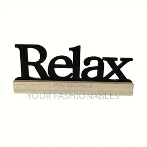 Relax Wooden Word Sign Deco