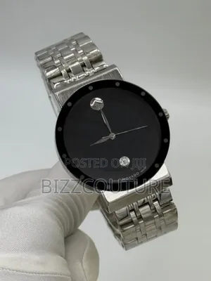 Original Movado Silver Stainless Steel, Calendar, Quartz Watch