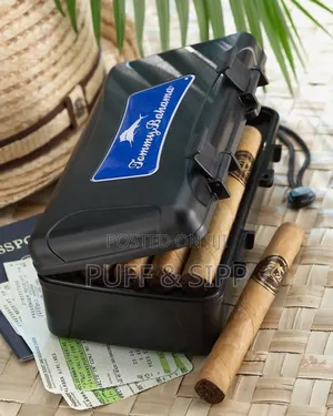 Portable Travel Cigar Humidor – Holds 5 to 10 Cigars
