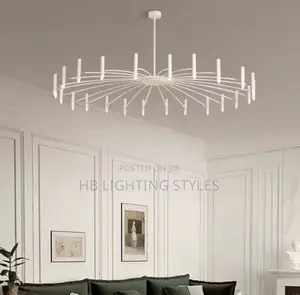 White Minimalist Ceiling Chandelier