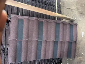 Red Mix Black Milano Roofing Sheet Tiles With Black Patch