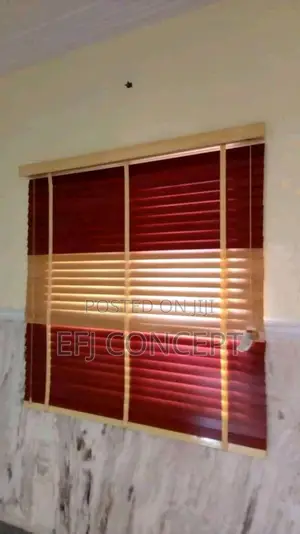 Day And Night Window Blind - Oxblood Yellow Attractive Design