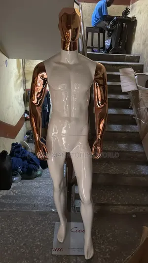 White N Rose Gold Fibre Male Mannequin