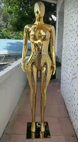 Size 12 Big Hips Golden Chrome Female Mannequin