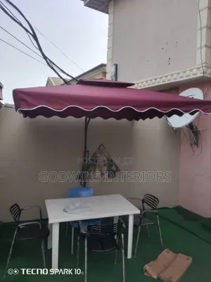 Garden Umbrella Cantilever Support With Marble Base- Wine