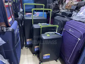 Set of Quality Authentic Hard Shell Wide Pole Travel Luggage