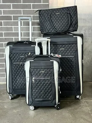 Set of 4 Fabric Luggage Boxes
