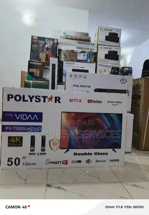 Polystar 50 Inches Android Smart Tv – Glass Design Pv-Tg50hdvid