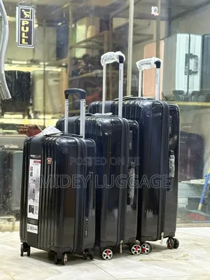 Set of 3 Rubber Luggage Traveling Box