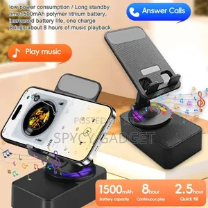 Bluetooth Speaker + Phone Holder + Power Bank
