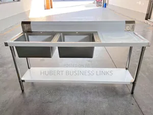Industrial Kitchen Sink 2bowl With Side
