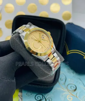 Silver and Gold Chain Ck Watch