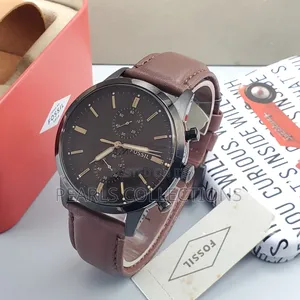 Authentic Fossil Dark Brown Leather Watch